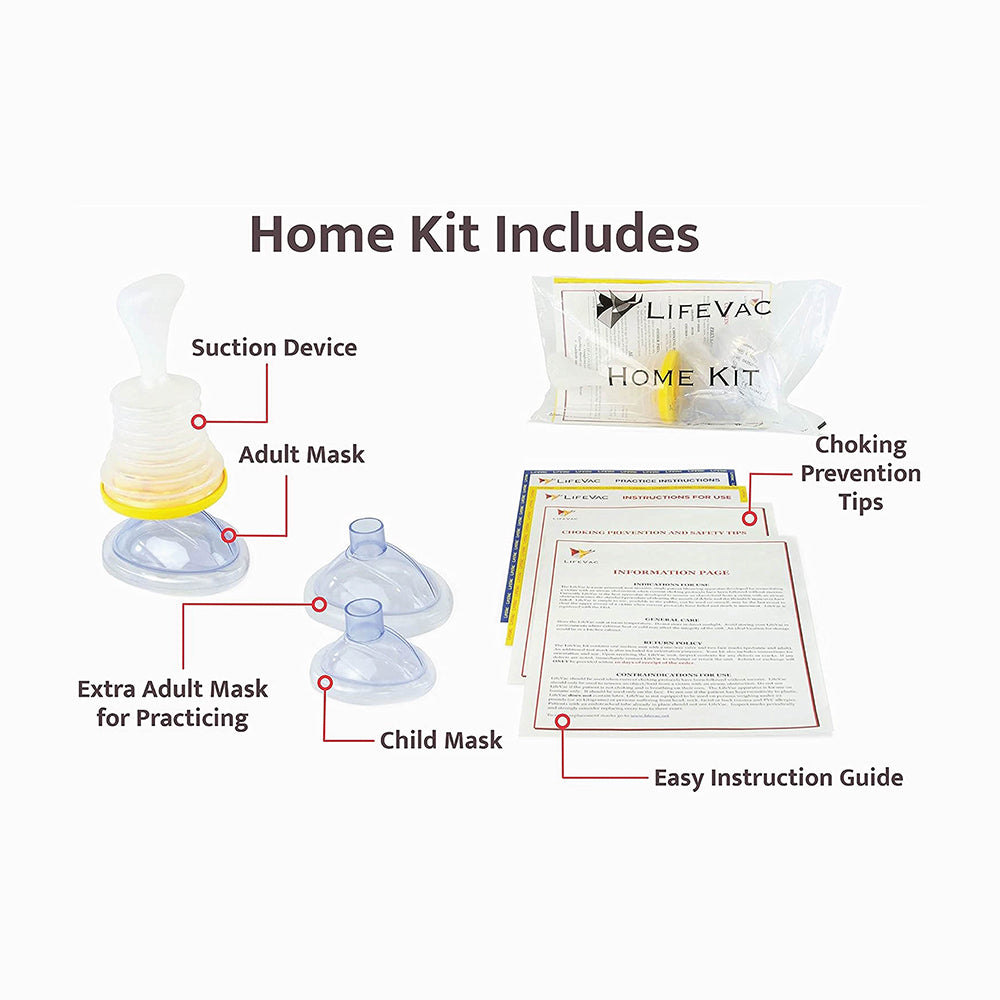 LifeVac Home Kit - Trusted First Aid Portable Airway Assist Device For Choking Emergencies.